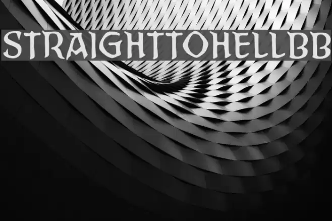 StraightToHellBB Font examples