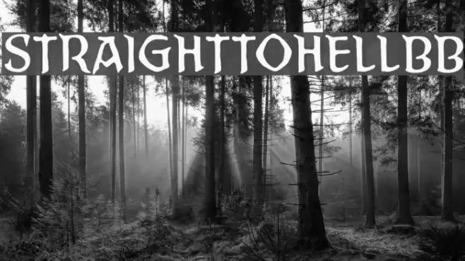 StraightToHellBB Font examples