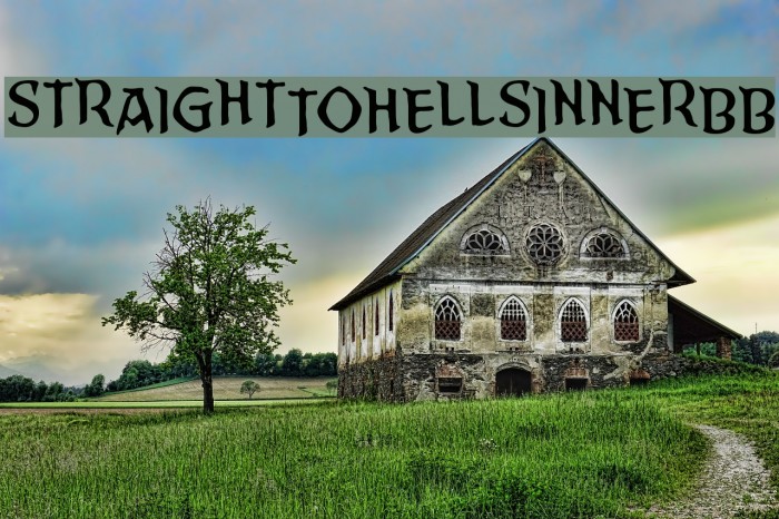 StraightToHellSinnerBB Font examples