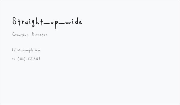 Straight_up_wide Business Card