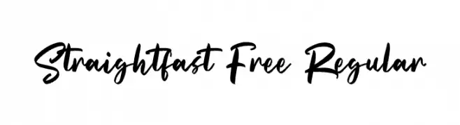 Straightfast Free Regular  नि: शुल्क फ़ॉन्ट्स डाउनलोड
