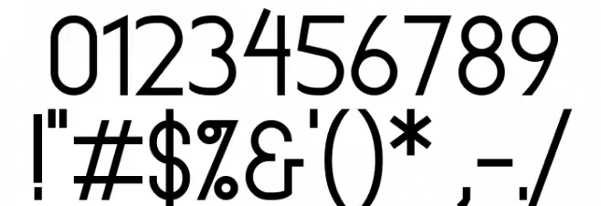 Straightforward Regular Font OTHER CHARS