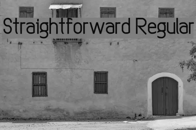 Straightforward Regular Font examples