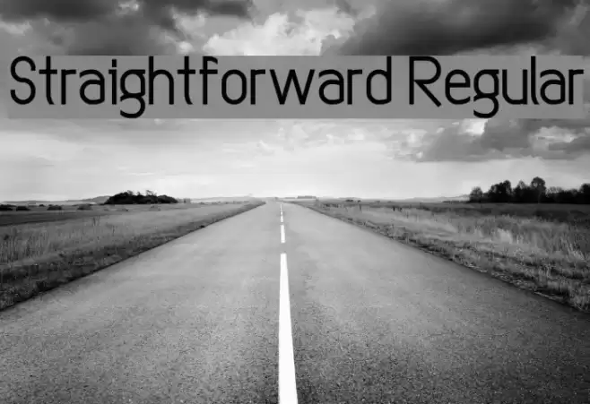 Straightforward Regular Font examples