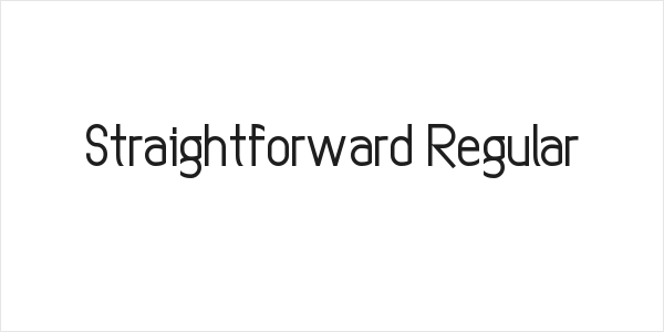 Straightforward Regular Logo