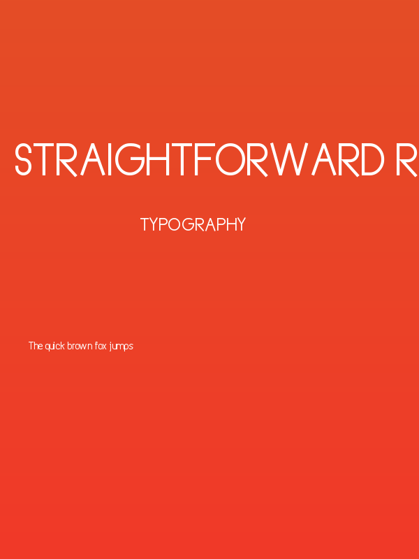 Straightforward Regular Poster