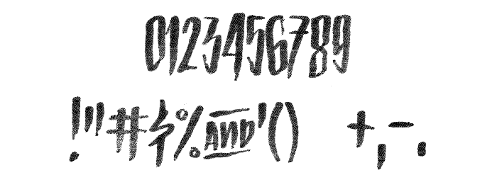 Strained Capitals Font OTHER CHARS