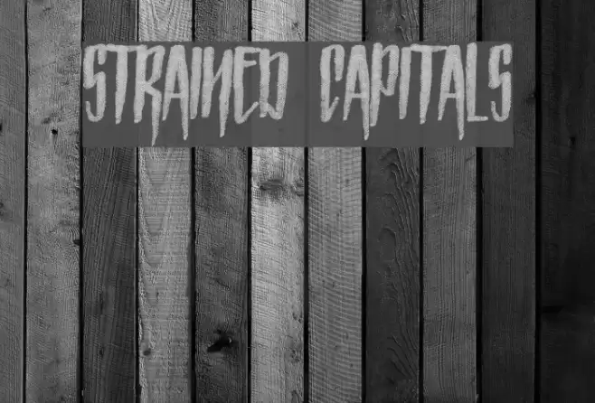Strained Capitals フォント examples