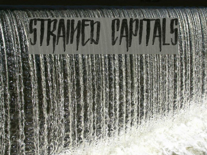 Strained Capitals Font examples