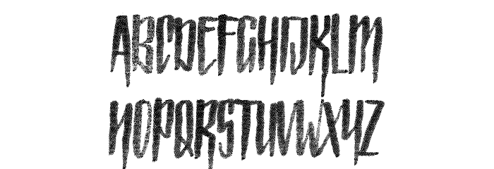 Strained Capitals Font LOWERCASE
