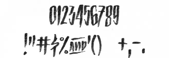 Strained Font OTHER CHARS