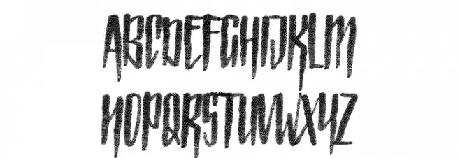 Strained Schriftart Groß