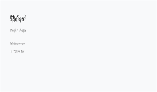 Strained Business Card