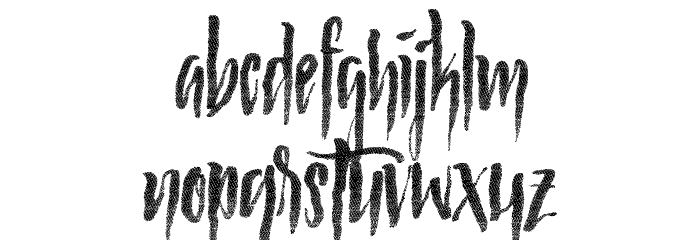 Strained Font LOWERCASE
