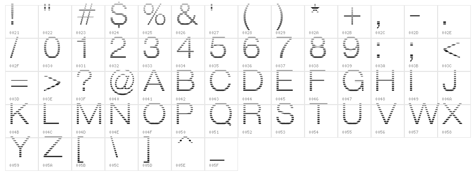 Strait Cut Character Map