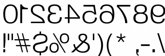 Strait Kcab Font OTHER CHARS