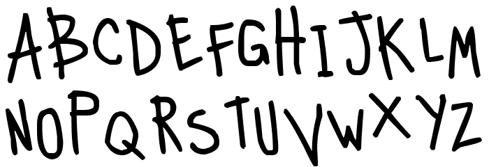 Strange And Weird Font LOWERCASE