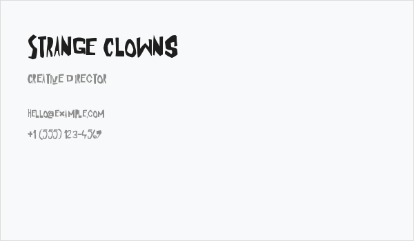 Strange Clowns Business Card