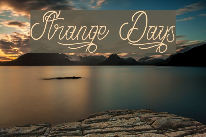 Strange Days Font examples