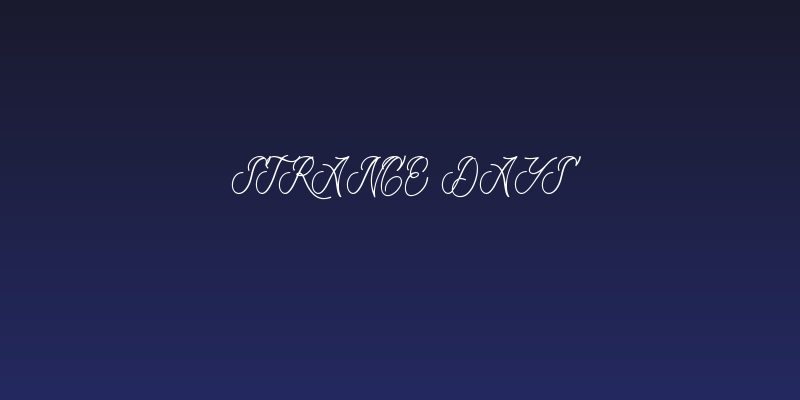 Strange Days Social Header
