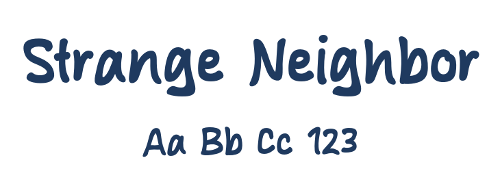 Strange Neighbor Font Preview
