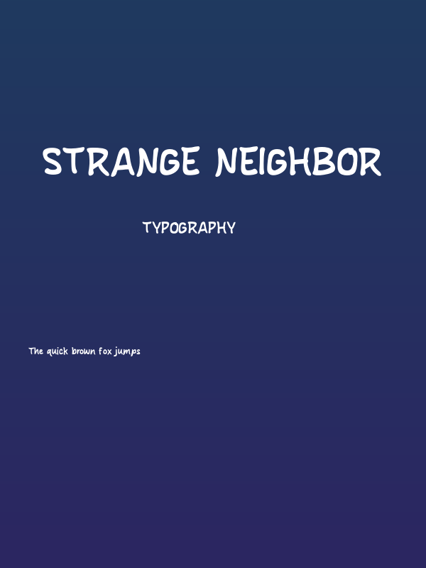 Strange Neighbor Poster