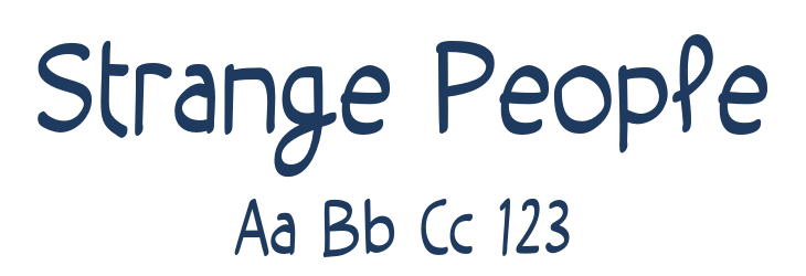 Strange People Font Preview