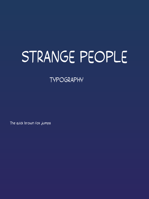 Strange People Poster