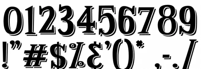 Strange Shadow Font OTHER CHARS