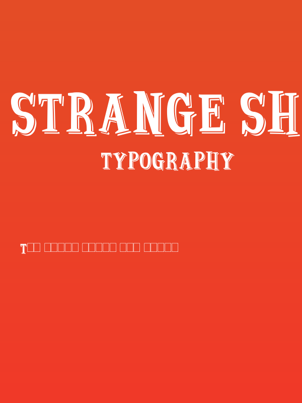 Strange Shadow Poster