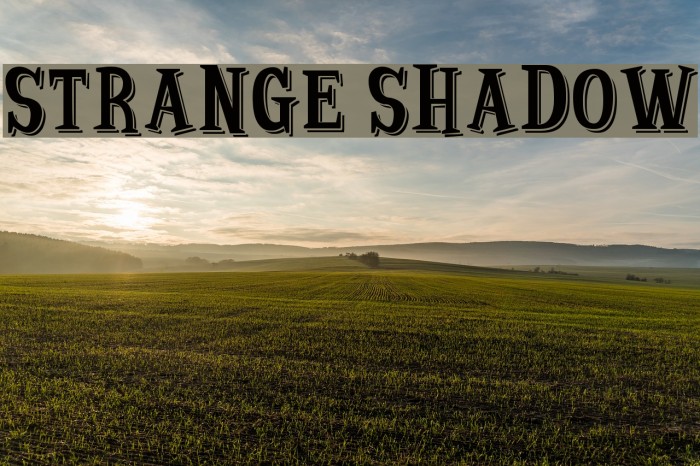 Strange Shadow Font examples