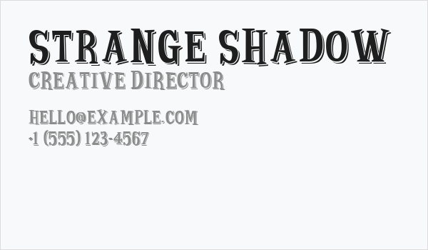 Strange Shadow Business Card