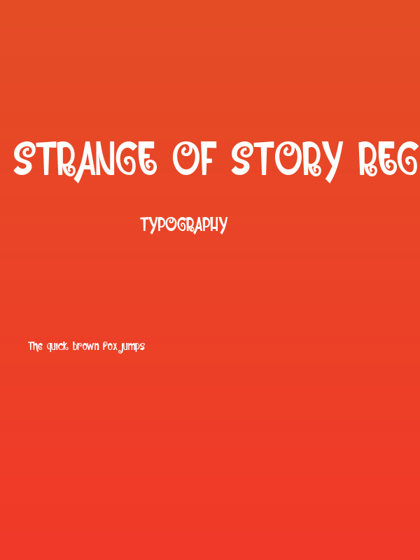 Strange of story Regular Poster