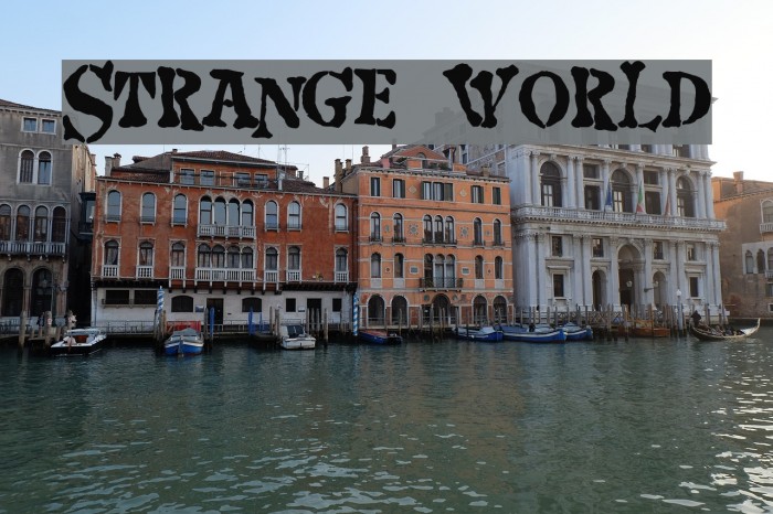 Strange world Font examples