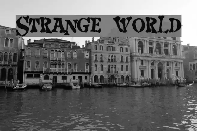 Strange world Шрифта examples