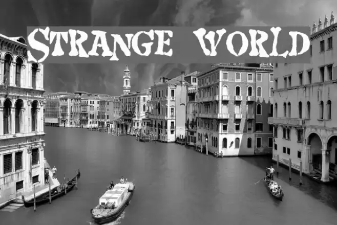 Strange world Шрифта examples