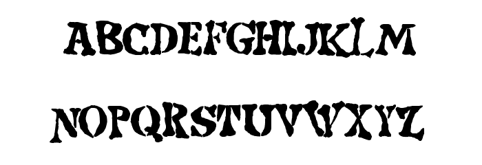 Strange world Font LOWERCASE