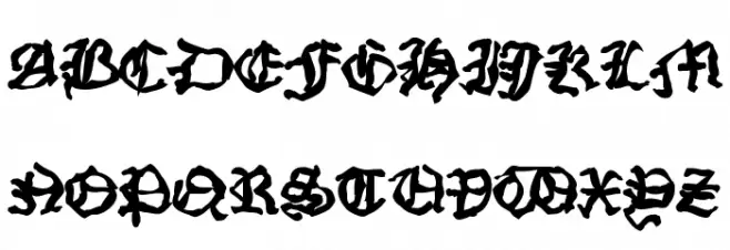 StrangeBlackLetter 字体 大写