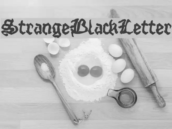 StrangeBlackLetter Font examples