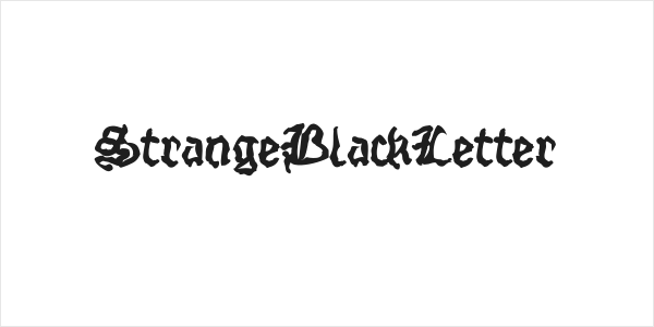 StrangeBlackLetter Logo