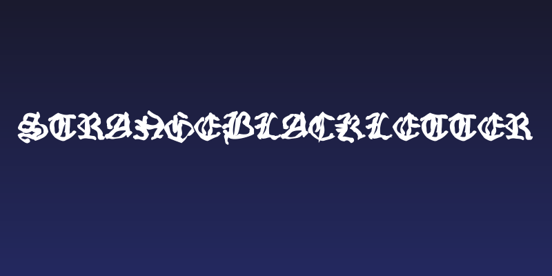 StrangeBlackLetter Social Header