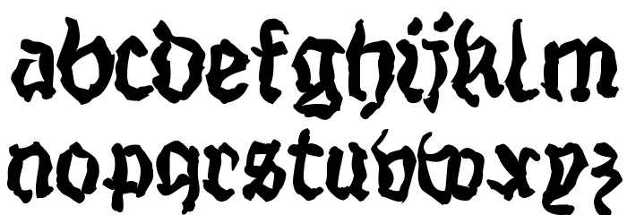 StrangeBlackLetter Font LOWERCASE