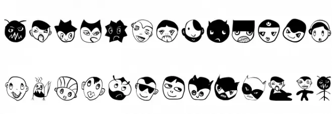 StrangeCharacters Schriftart Groß