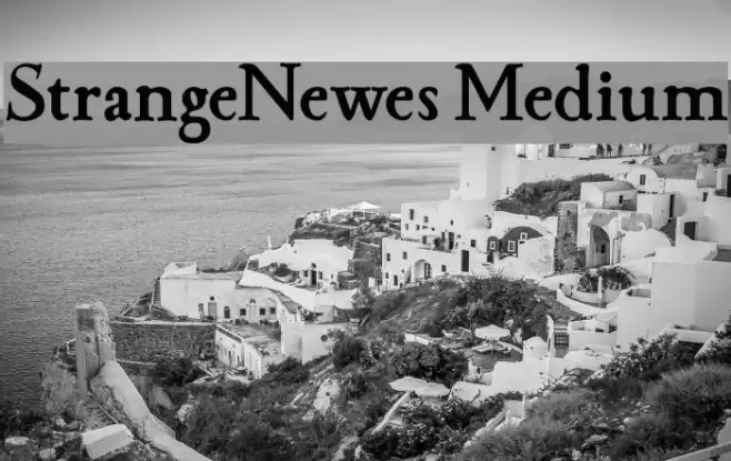 StrangeNewes Medium Font examples