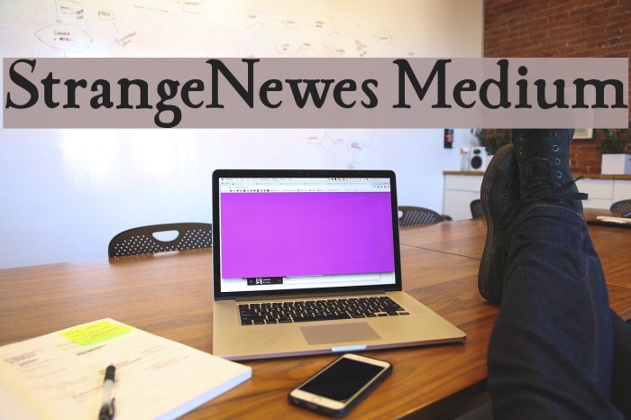 StrangeNewes Medium Font examples