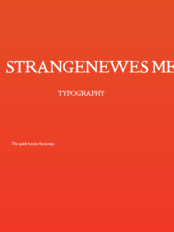 StrangeNewes Medium Poster