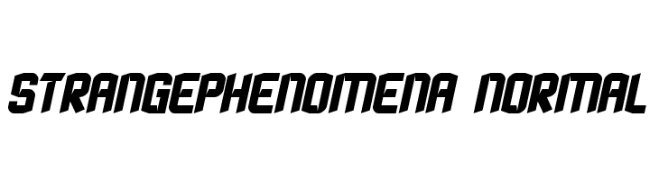 StrangePhenomena Normal  Скачать бесплатные шрифты