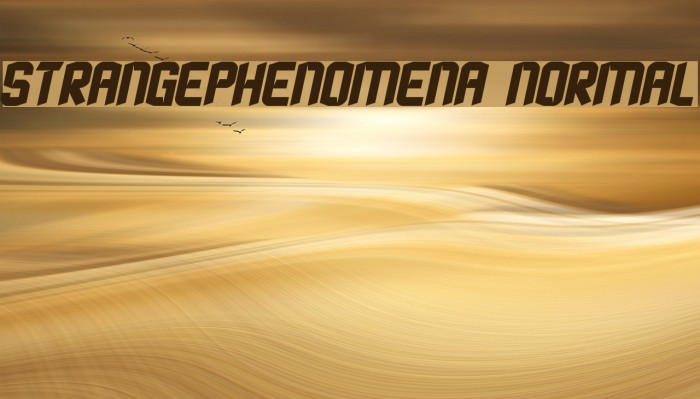 StrangePhenomena Normal Caratteri examples