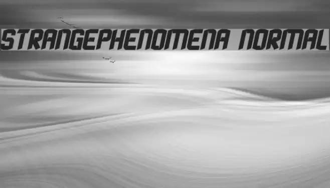 StrangePhenomena Normal Font examples