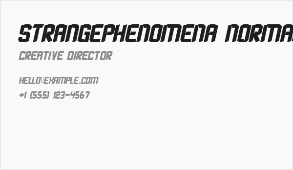 StrangePhenomena Normal Business Card